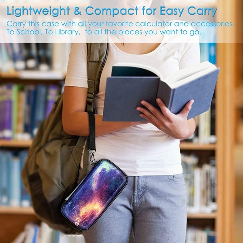 Graphing Calculator Carrying Case for TI-84 Plus CE,  Hard EVA Shockproof Protective Box for TI-84 Plus/TI-83 Plus CE/Casio fx-9750GII (Galaxy)