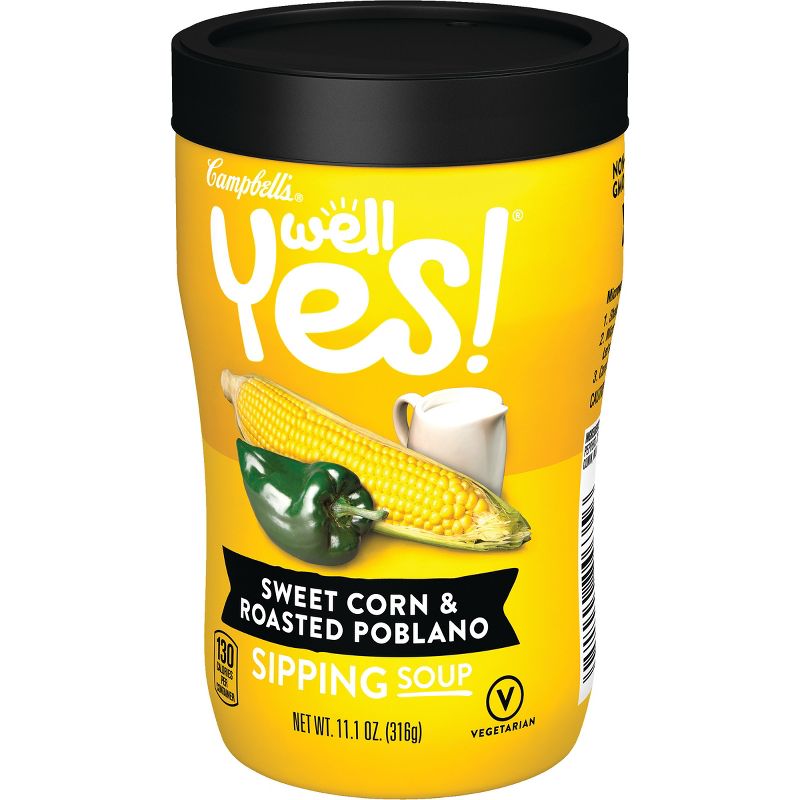 Campbell's Well Yes! Sweet Corn & Roasted Poblano Sipping Soup - 11.2oz