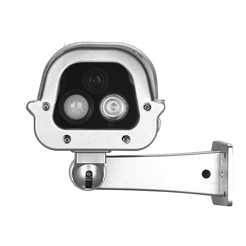 Dummy Outdoor Camera Fake Security CCTV Cam with Solar Powered Human Sensor Flash Lights for Home Lane