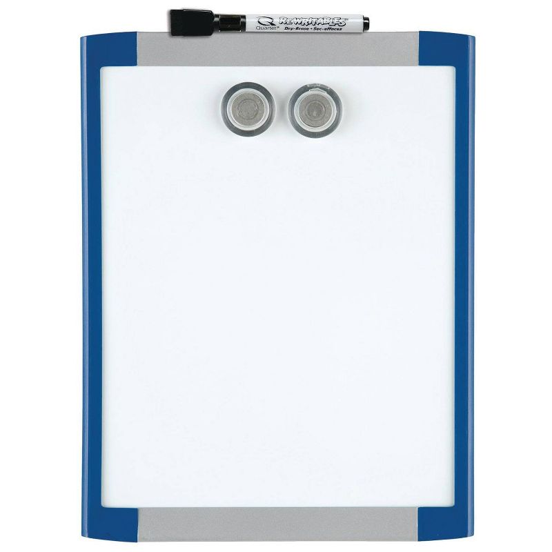 Quartet 8.5" x 11" Magnetic Dry Erase Board - Blue Frame