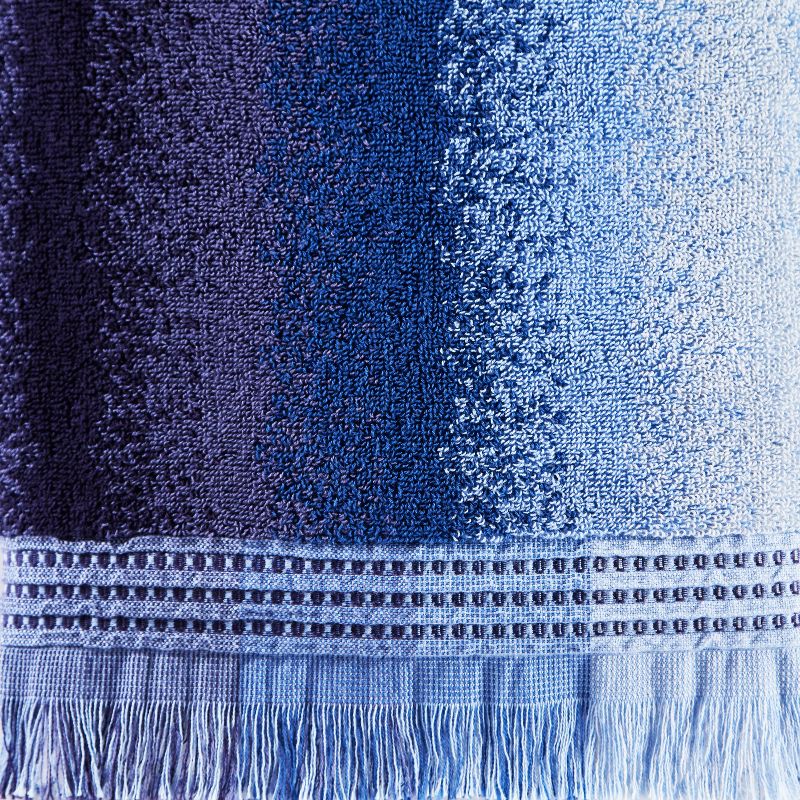 Stripe Jacquard Bath Towel Blue - Saturday Knight Ltd.