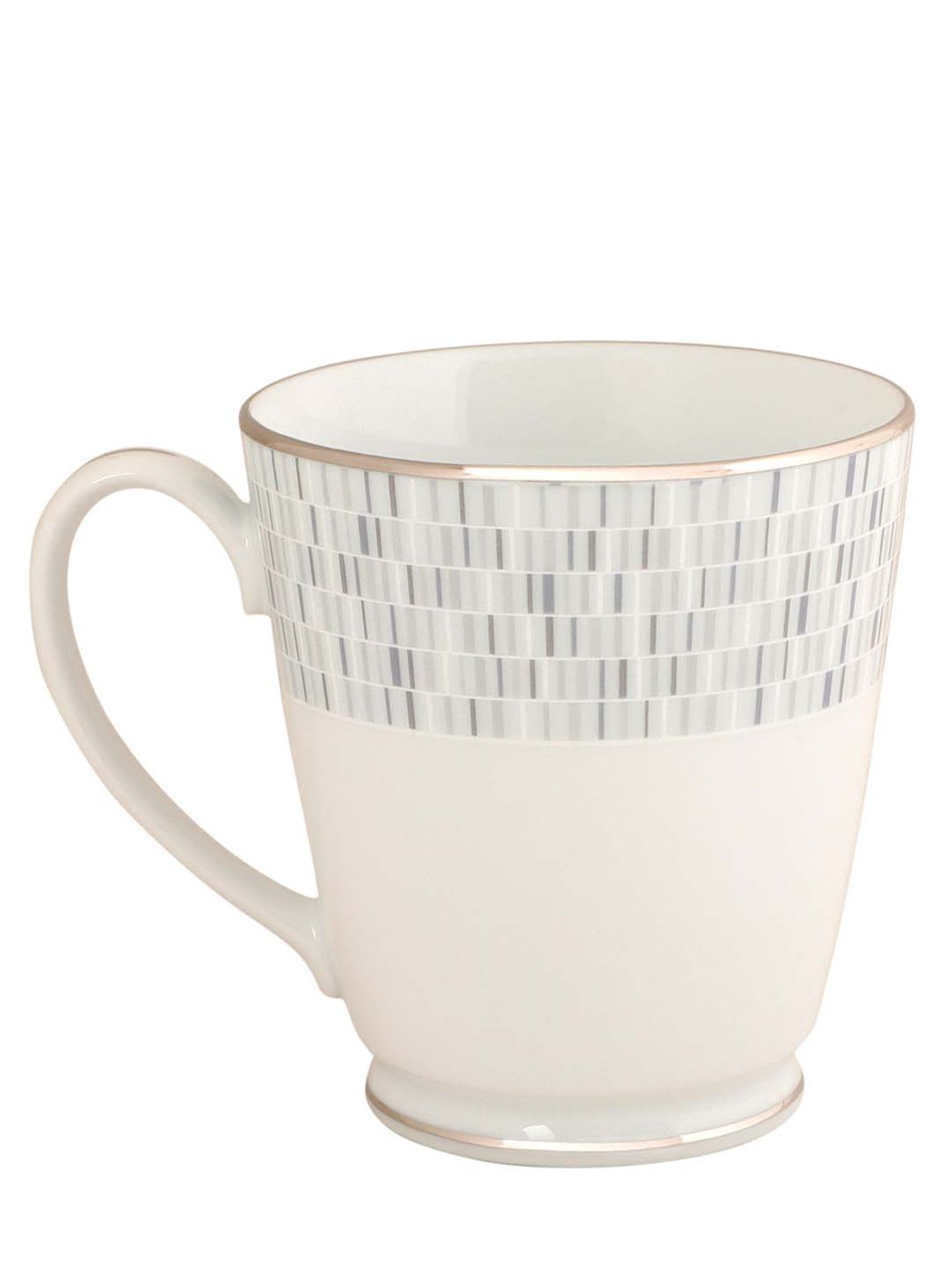 NORITAKE Hearth Off-White & Beige Porcelain VILLE DE PLATINE Milk Mug (0.37 L) - Set of 1