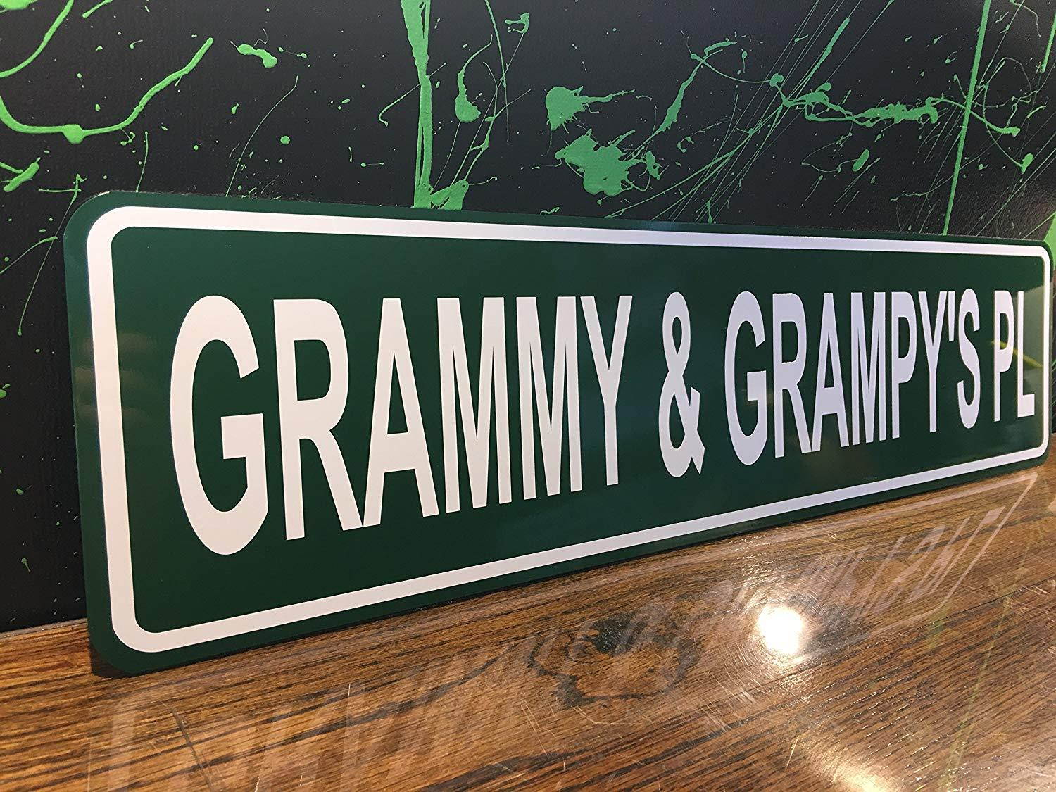 Grammy and Grampy's PL 6x24 Green Aluminum Road Sign