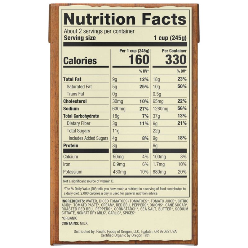 Pacific Foods Organic Roasted Red Pepper & Tomato Bisque - 17.6oz