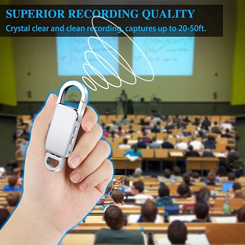 Voice Recorder  16GB USB Audio Voice Recorder Rechargeable Metal Casing Digital Voice Recorder