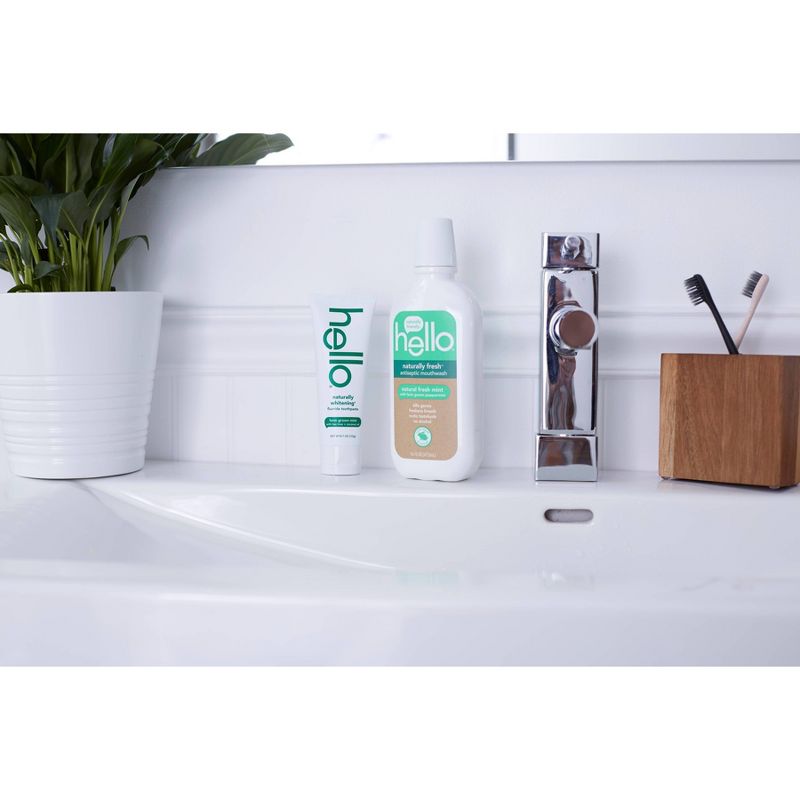 hello Naturally Whitening Fluoride Toothpaste , sls Free and Vegan , 4.7oz