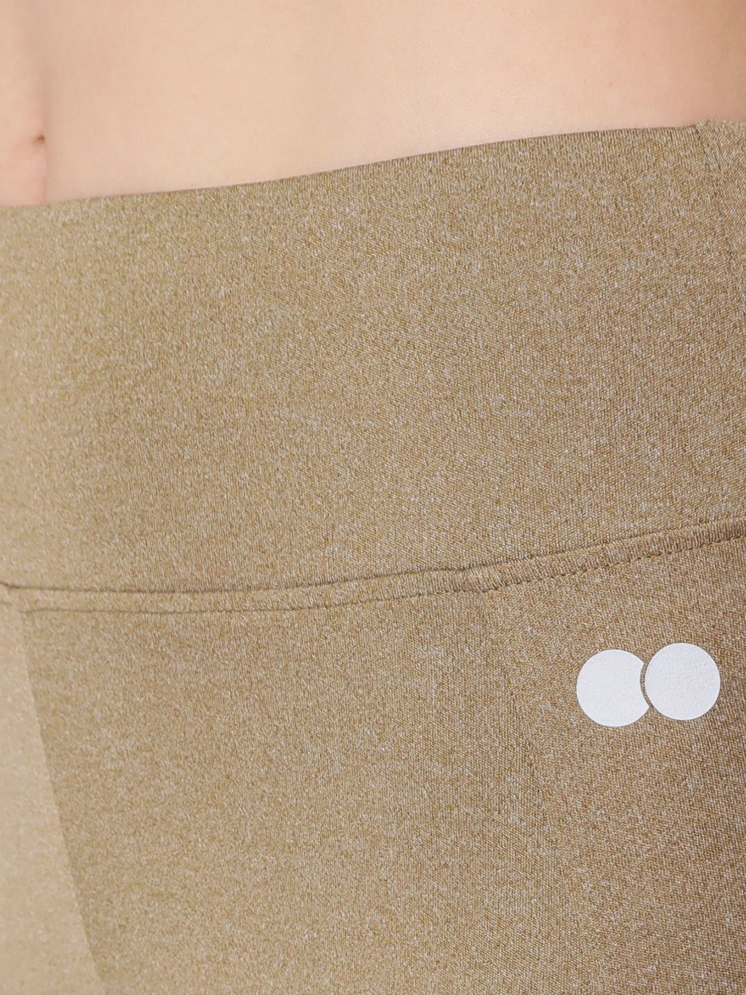 Clovia Dusty Olive Green Padded Sports Bra Tights Set