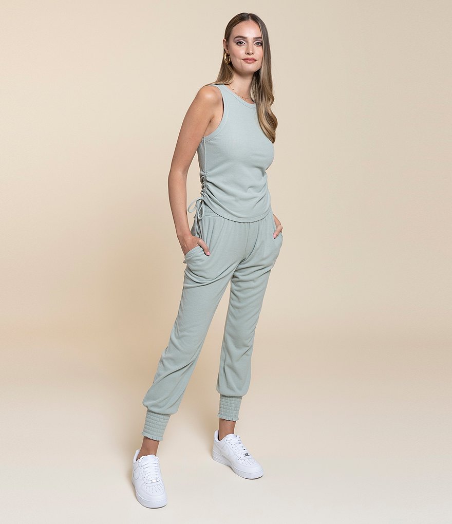 1. STATE Side Tie Crew Neck Coordinating Knit Tank