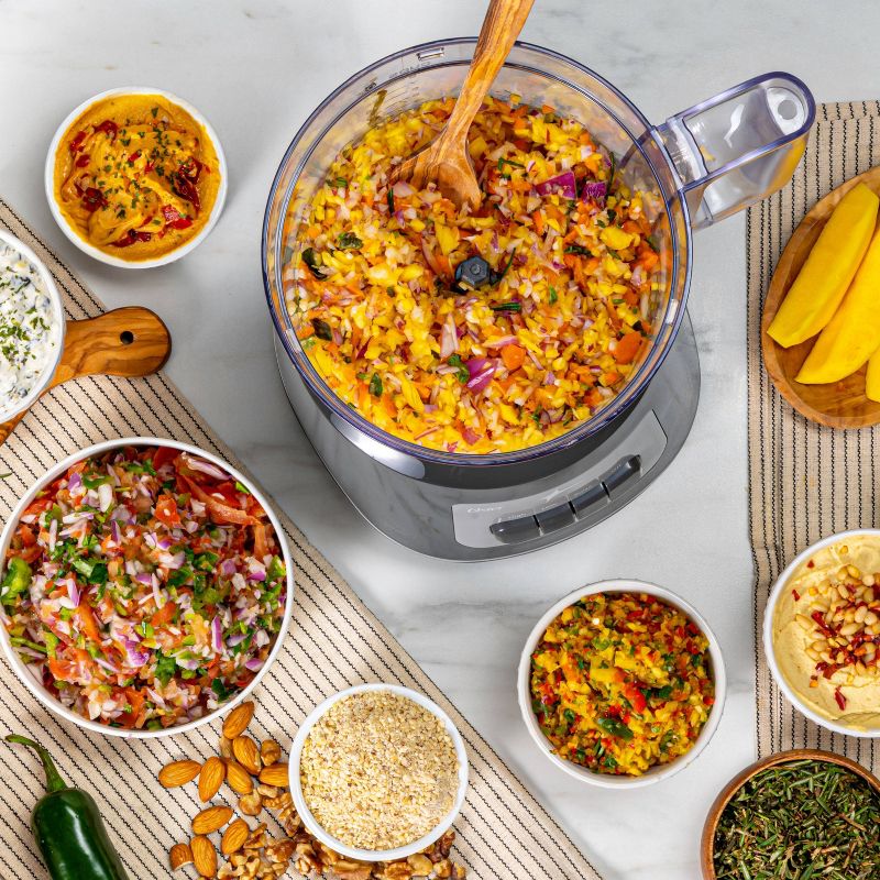 KitchenAid 2 Speed Pulsing Meal Prep Compact Mini Food Processor Chopper with 3.5 Cup Working Bowl, Contour Silver (Certified Refurbished)