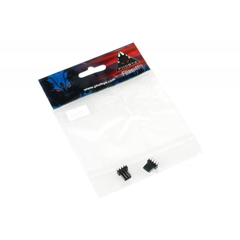 Phobya PWM Fan Power Connector (incl. pins) - 2ct | Male  (82352)