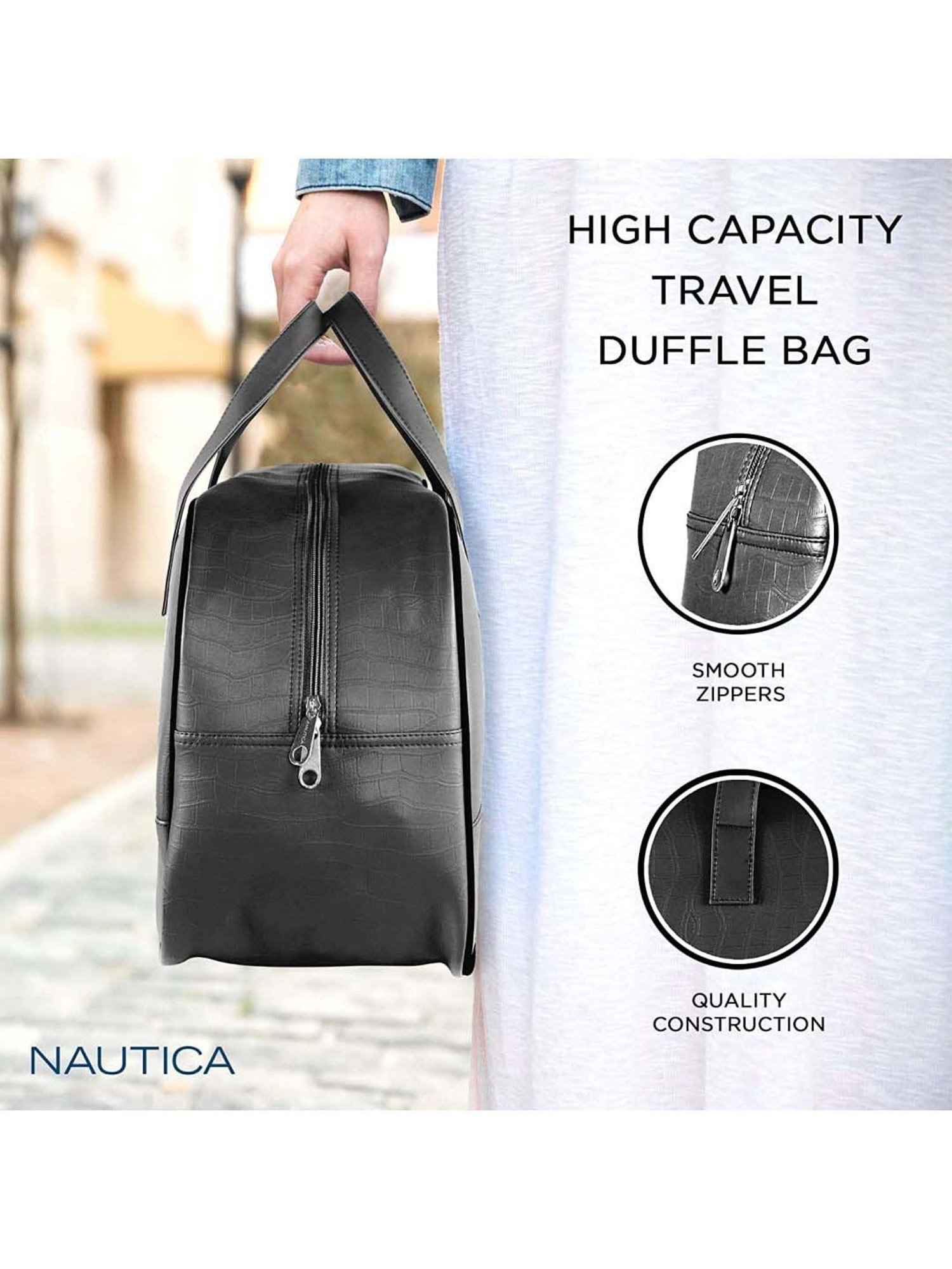 Nautica Black Medium Duffle Bag