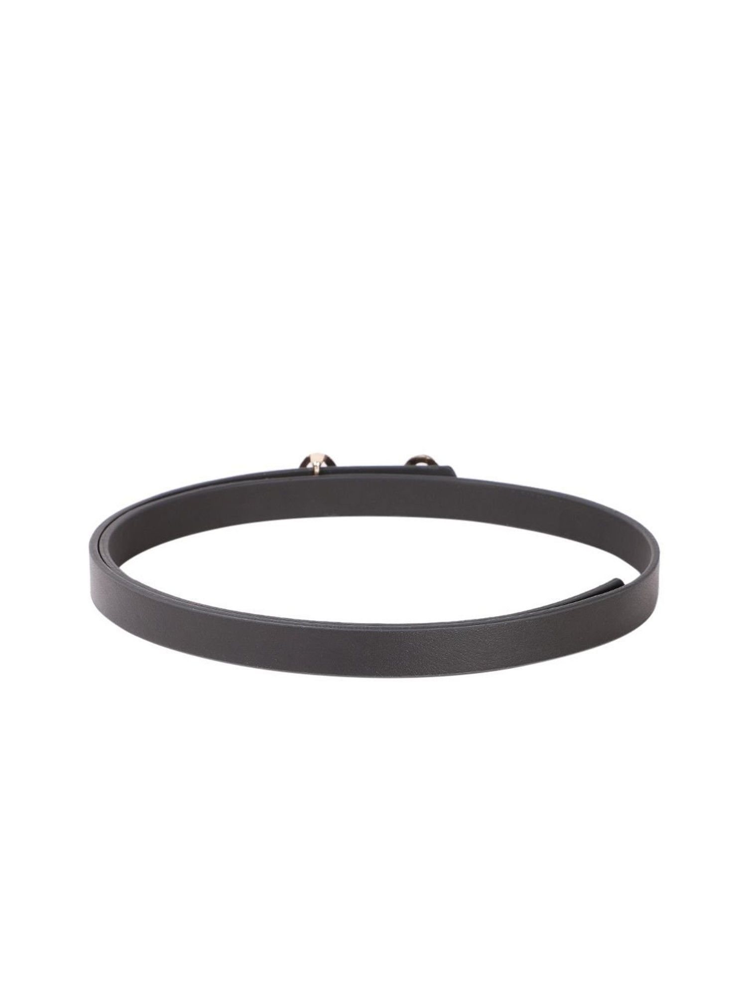 Antony Morato Black Leather Solid Waist Belt
