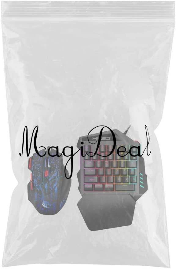 MagiDeal One-Handed 35 Keys Game Keyboard + 7 Button Mouse