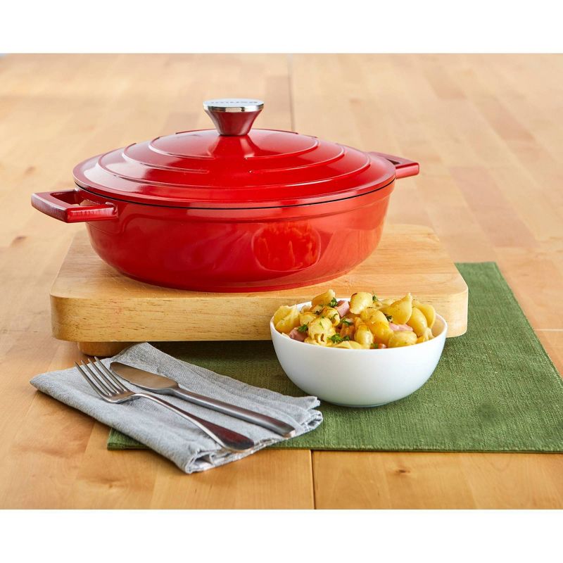 Imusa 4qt Red Cast Aluminum Arrocera with Lid