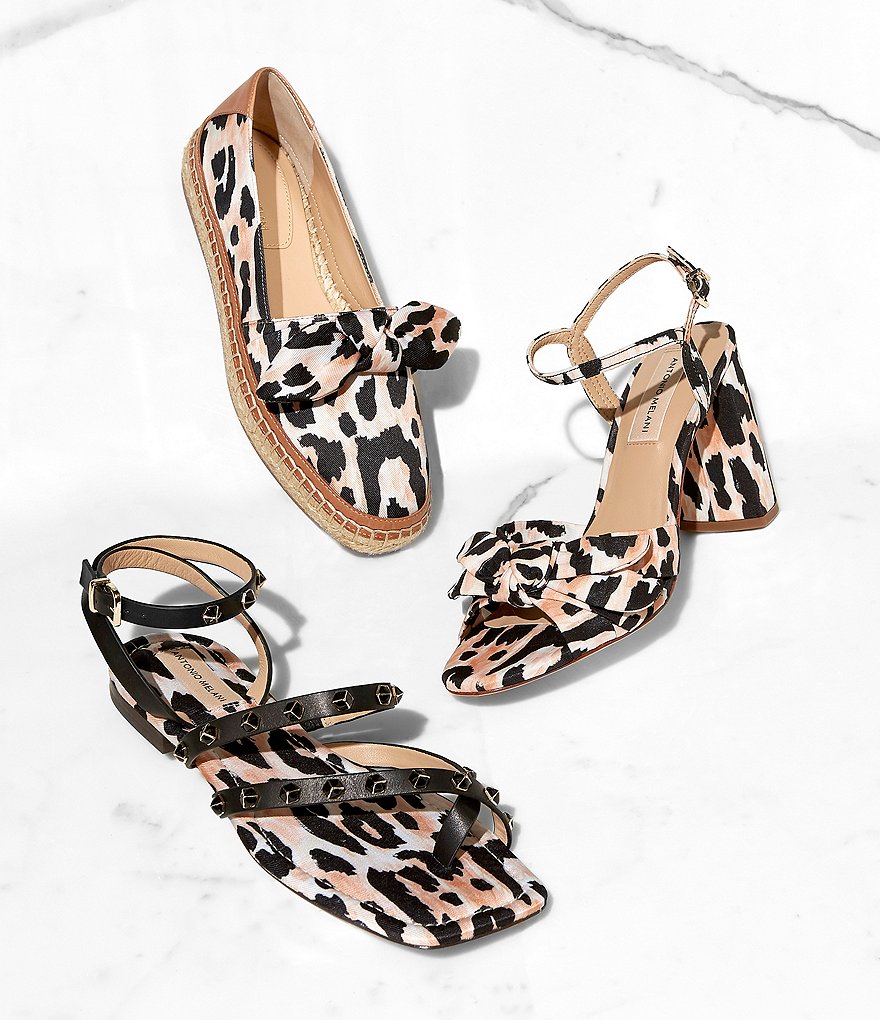 Antonio Melani Dyandraa Leather Studded Detail Sandals