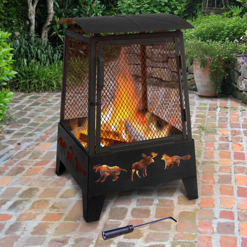 23" Haywood Wood Burning  Fireplace - Black - Landmann