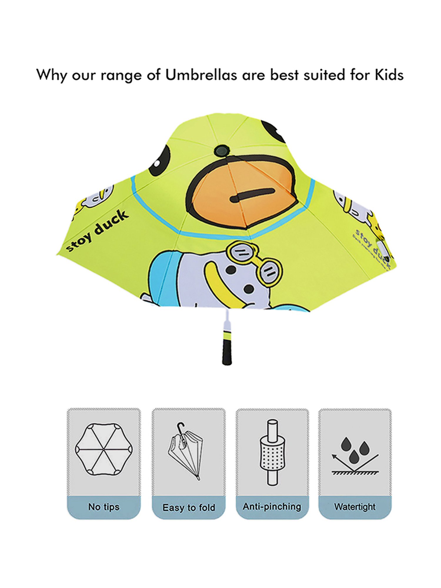 Little Surprise Box LLP Green Polyester Kids Umbrella