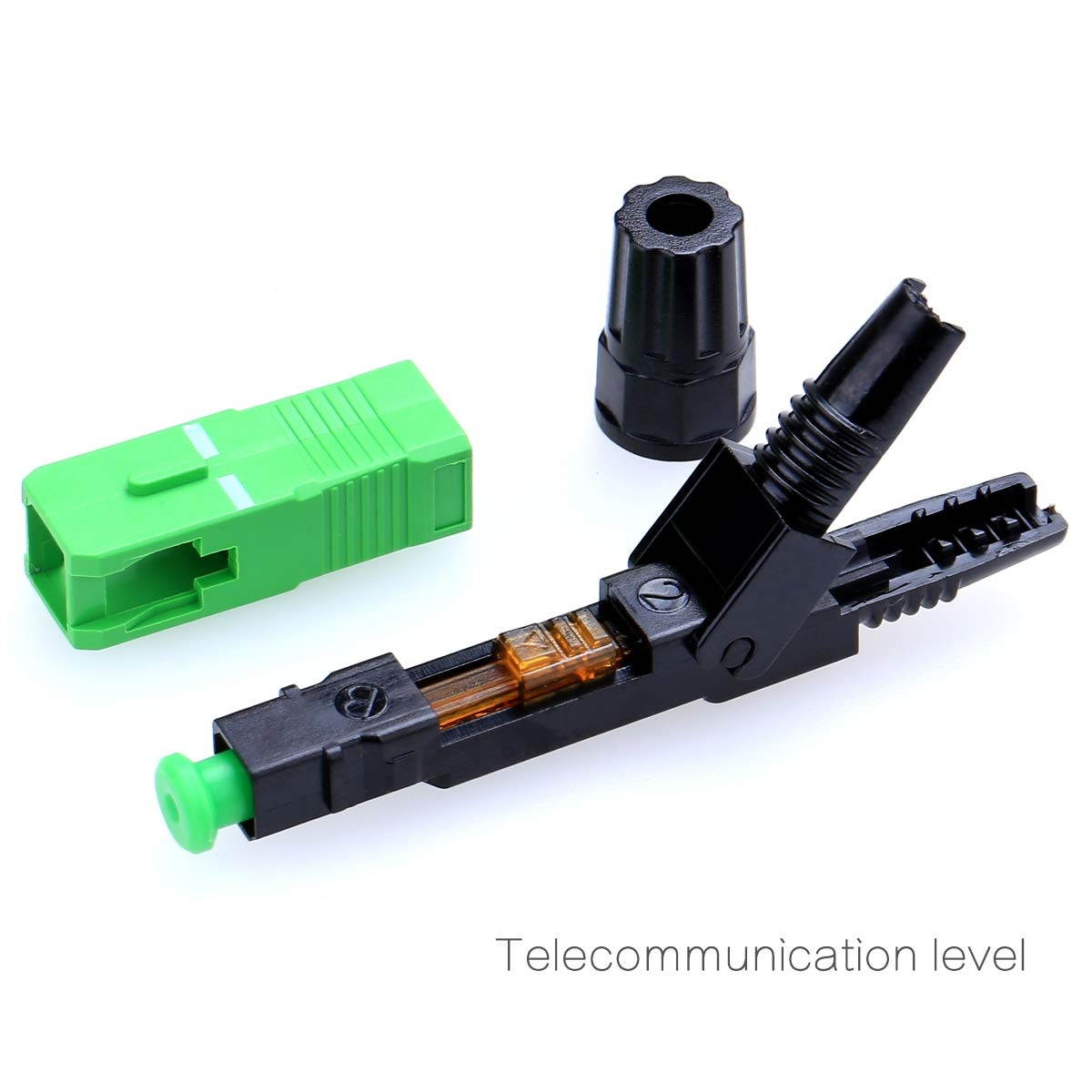 100pcs Ftth Embedded Quick Assembly Connector SC-APC Covered Wire Fiber Optic ConnectorAPC Special Broadcasting CATV