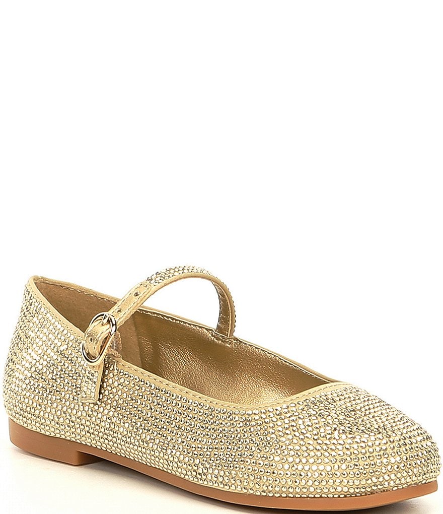 Copper Key Girls' Brilliance-T Studded Satin Mary Janes (Toddler)