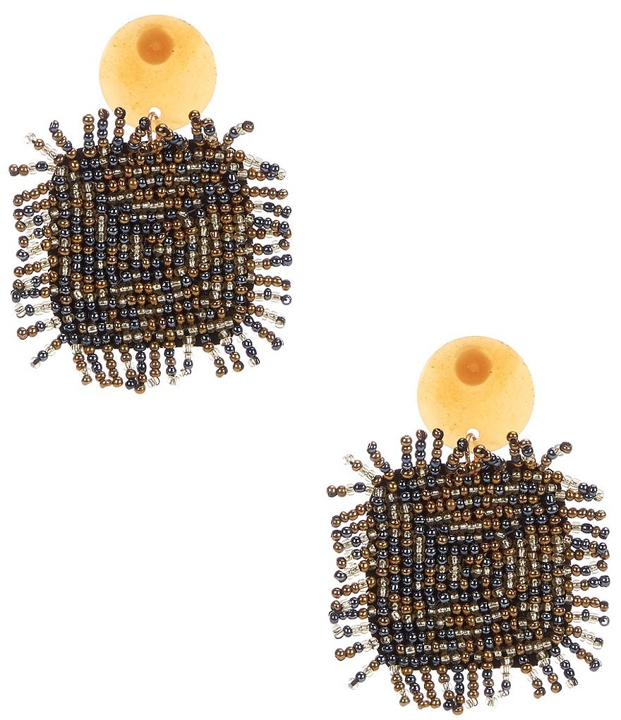 Anna & Ava Beaded Square Earrings