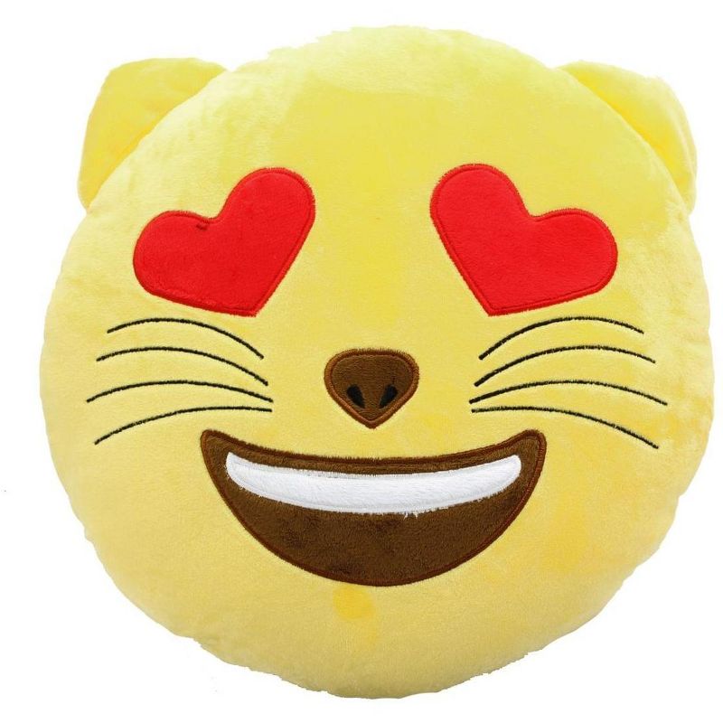 Top Trenz Inc Emojicon 14" Cat Pillow