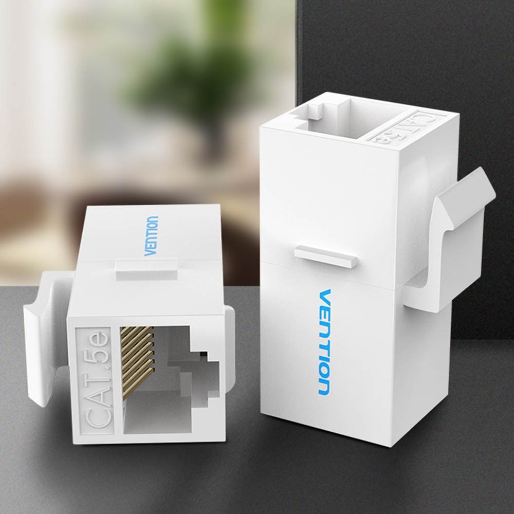 Vention VDD-B07-W RJ45 Connector Cat.5e UTP Keystone Jack Coupler for Network Cable Extension White 1 Piece