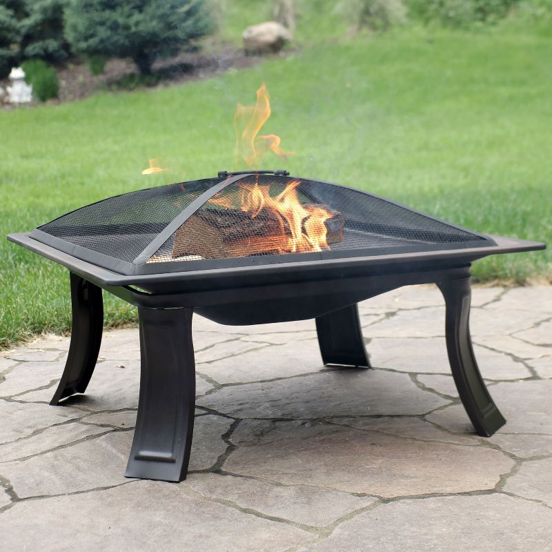 DeckMate 30371 Avondale Outdoor Backyard Patio Portable Steel Fire Bowl Fire Pit, Antiqued Copper Finish