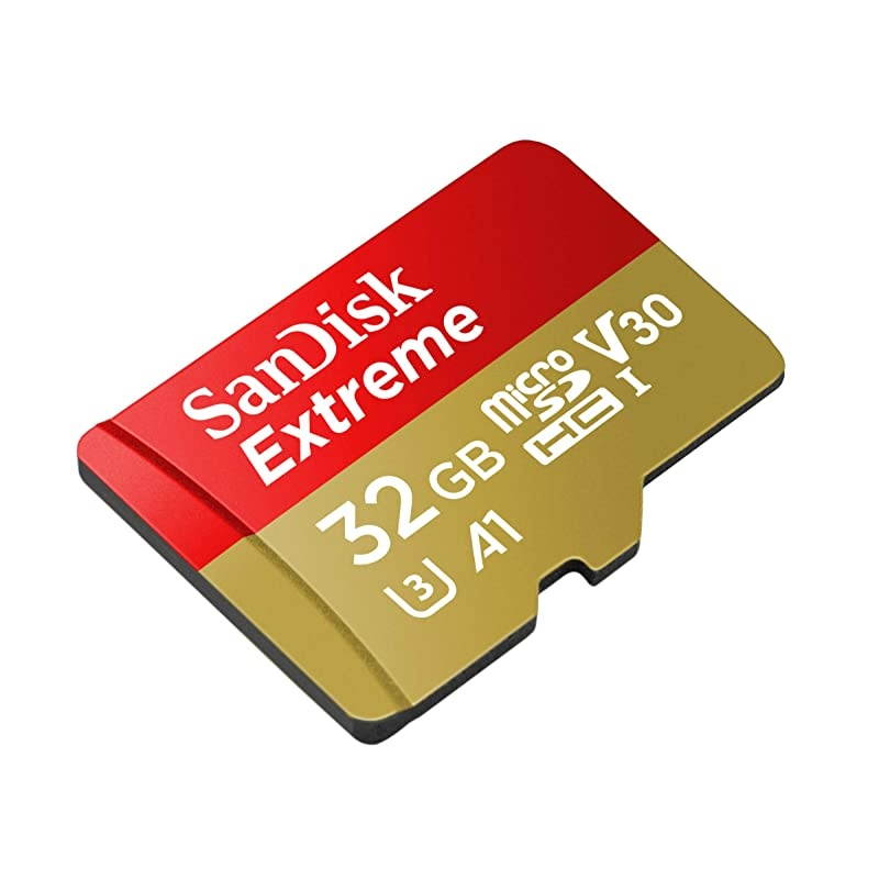 32GB Extreme microSDHC UHSI Memory Card with Adapter C10 U3 V30 4K A1 Micro SD SDSQXAF032GGN6MA