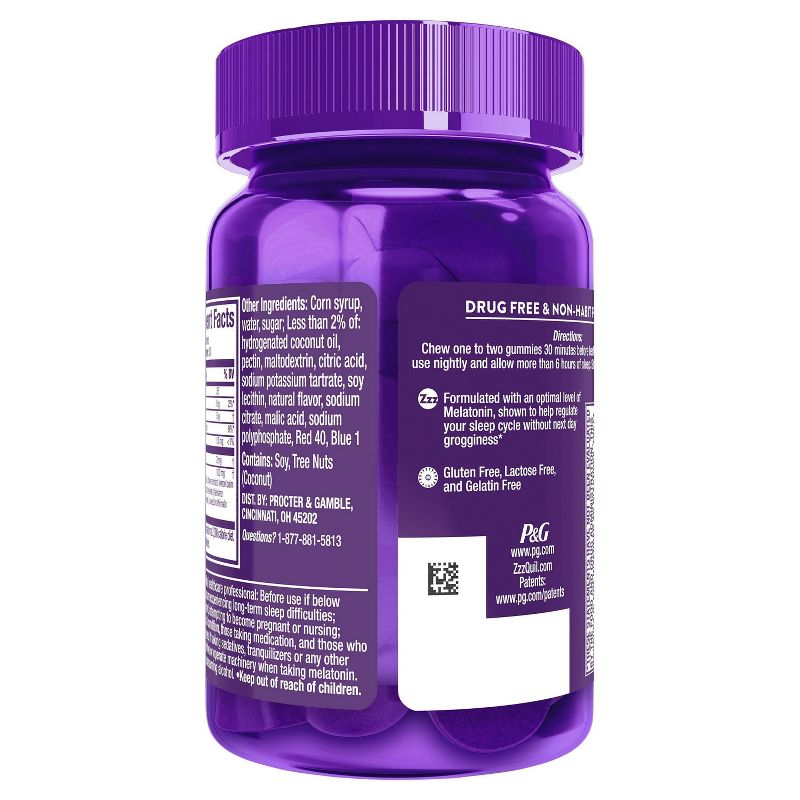 Vicks ZzzQuil Pure Zzzs Vegan Gummies - Melatonin + Chamomile & Lavender - Wildberry Vanilla - 48ct