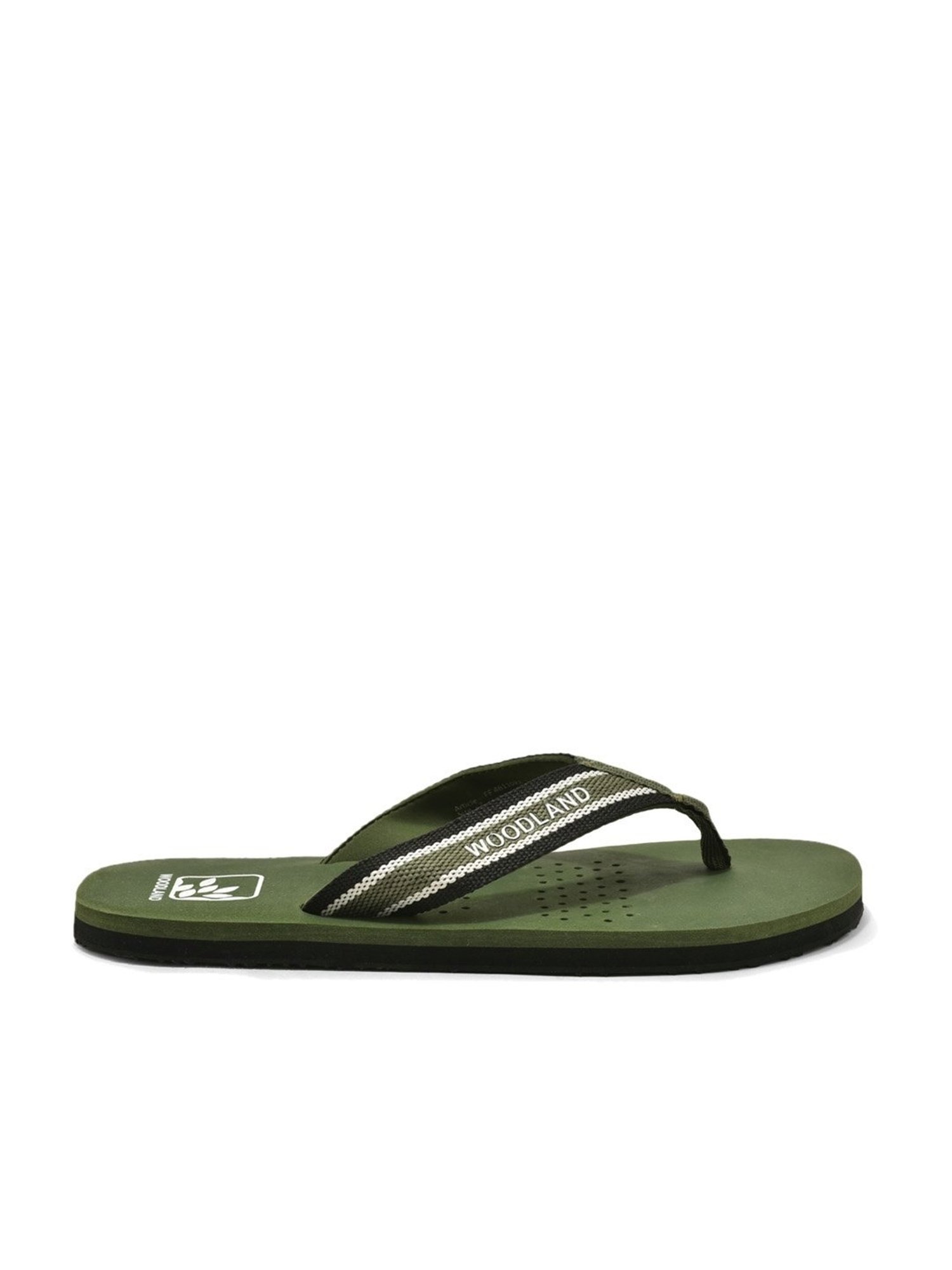 Woodland Men's Olive Flip Flops