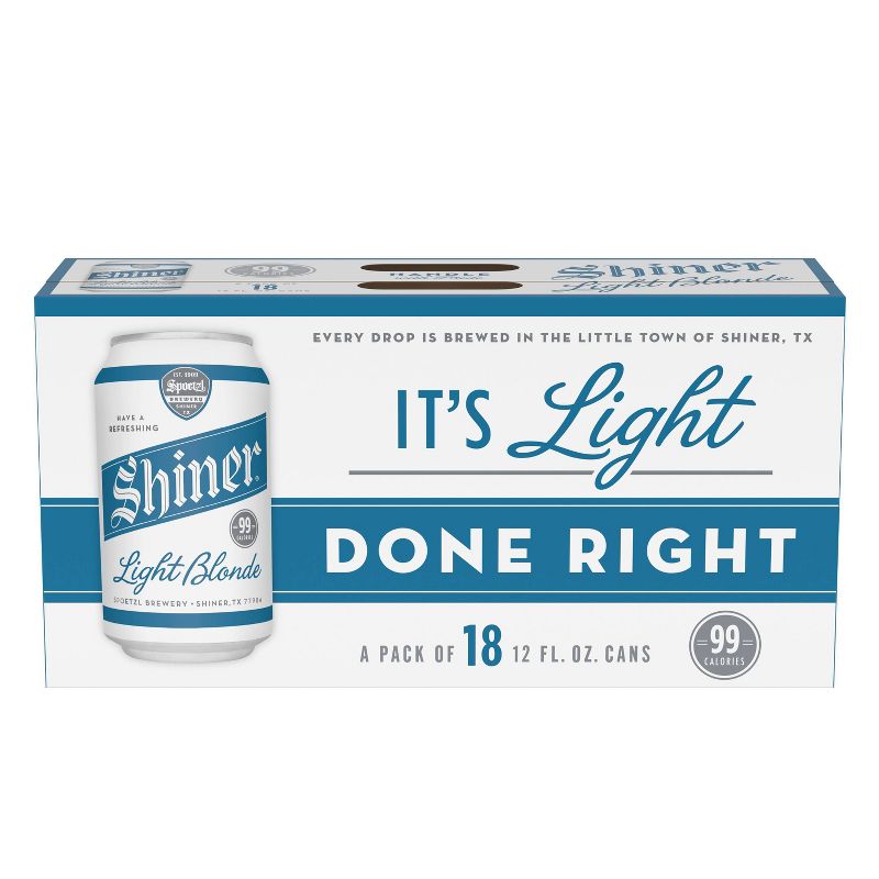 Shiner Light Blonde Beer - 18pk/12 fl oz Cans