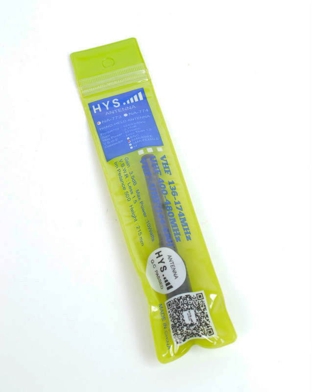 HYS NA-773 BNC UHF VHF 144/430MHz Dual Band High Gain Portable Ham Handheld Two Way Radio Walkie Talkie Telescopic antenna