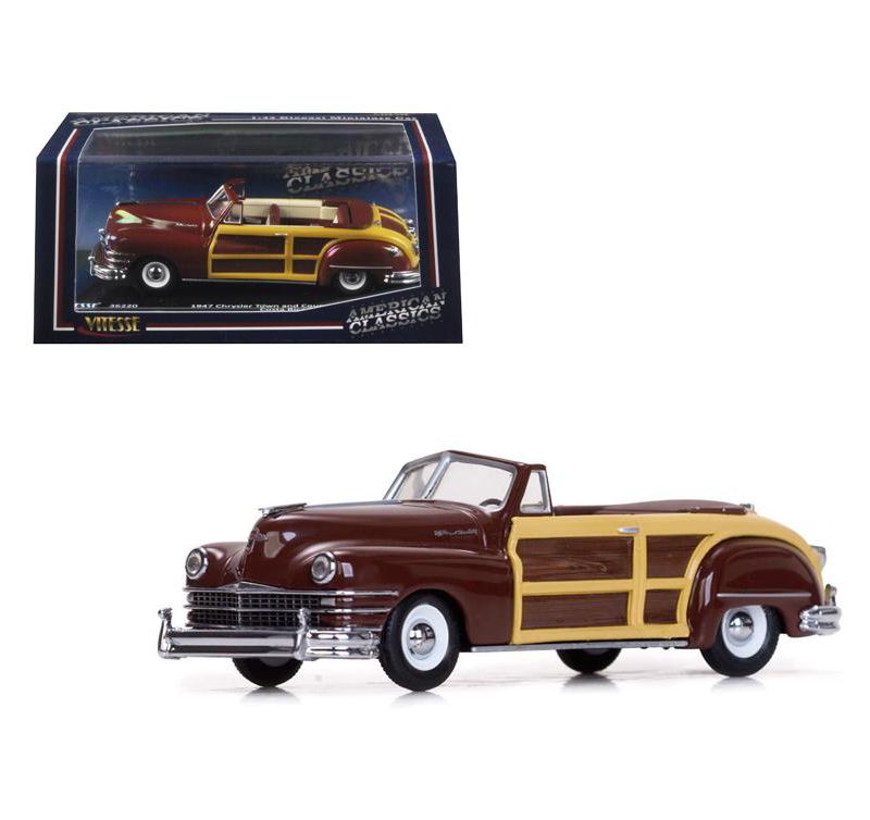 1947 Chrysler Town and Country Costa Rica Brown 1/43 Diecast Model Car by Vitesse