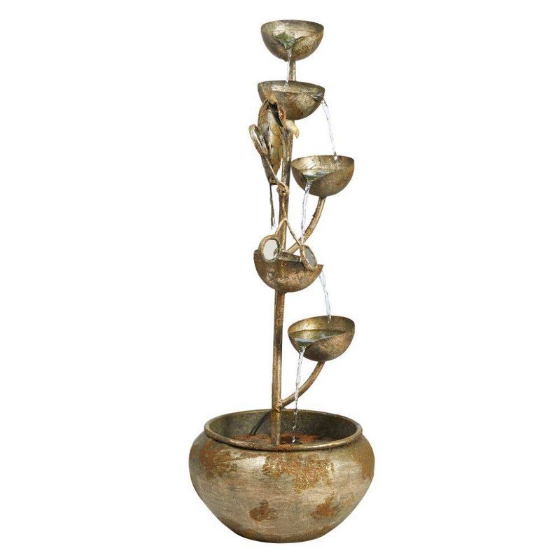Whooo's Watching Owl Cascading Metal Sculptural Fountain - Acorn Hollow