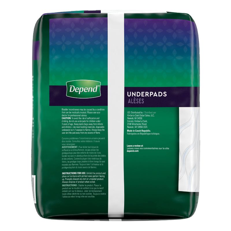 Depend Underpads for Incontinence - Overnight Absorbency - 12ct