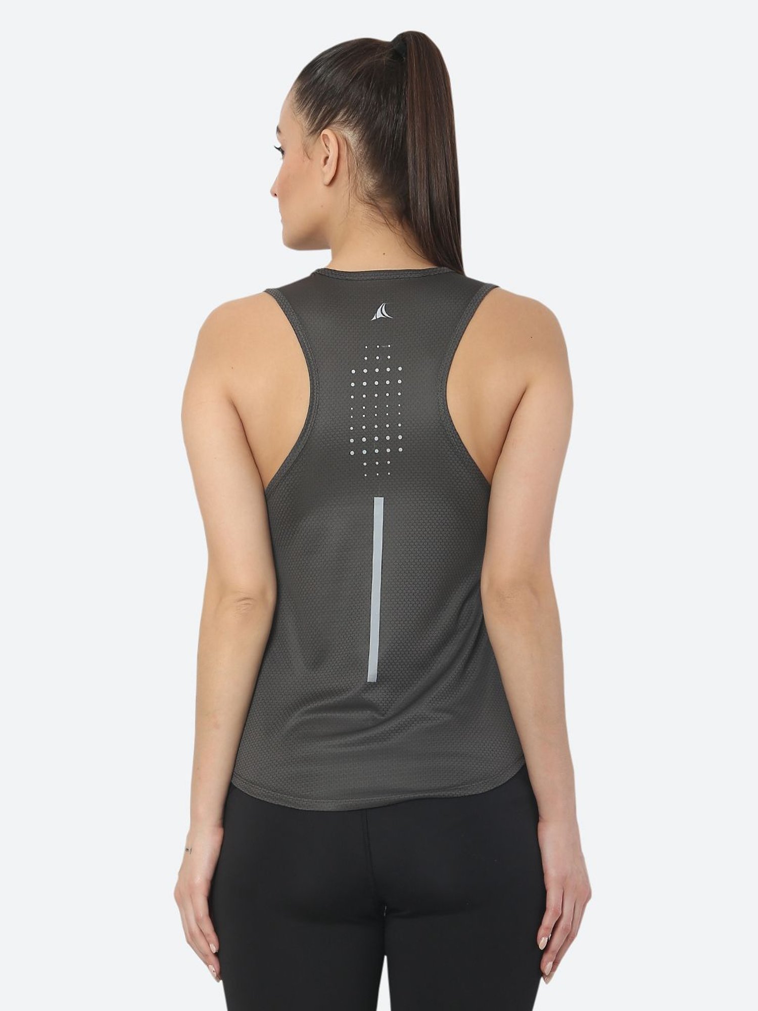 Fitleasure Grey Graphic Print Tank Top