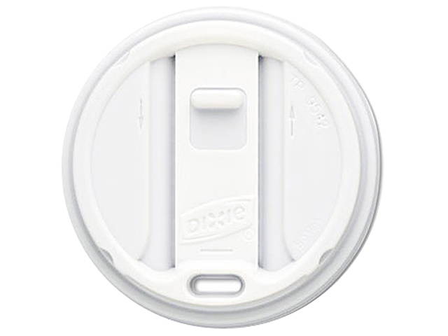 Dixie TP9542 Reclosable Lids for 12- & 16-oz. Hot Cups, 100 Lids/Pack, 10 Packs/Carton, White