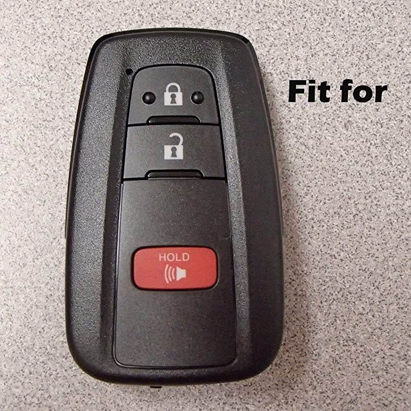 2Pcs  Sillicone key fob Skin key Cover Remote Case Protector Shell for 2016 2017 Prius 2018 2019 CHR Smart Remote black blue