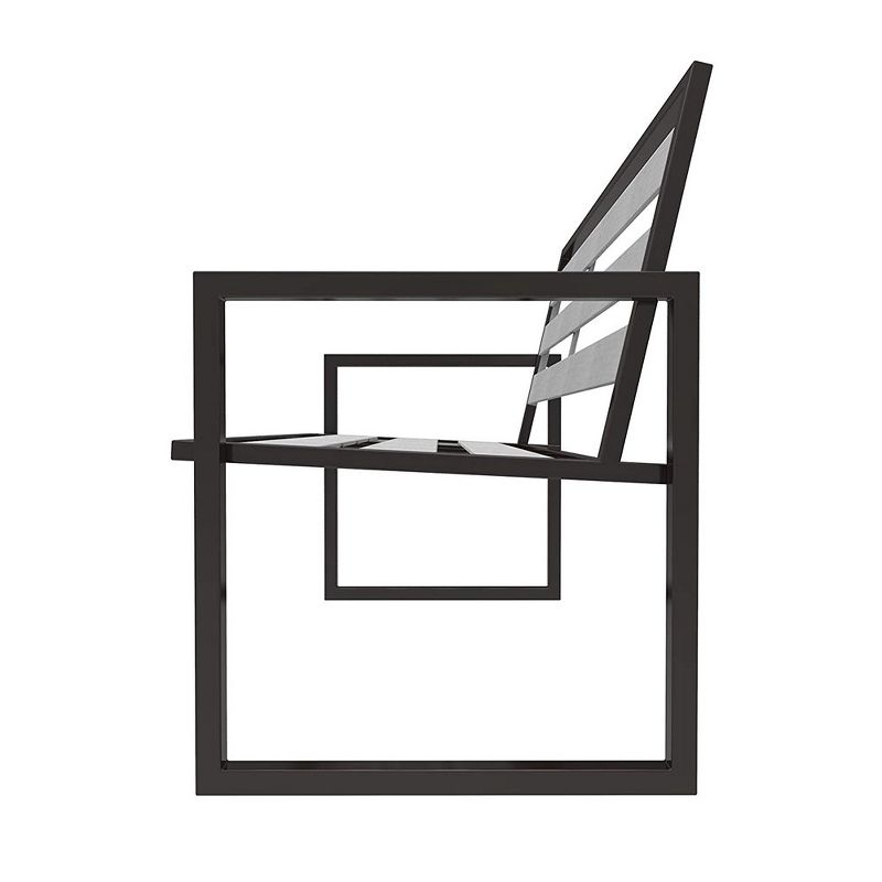 Numark Powder Coated Steel Montgomery Park Bench for Outdoor Garden Furniture