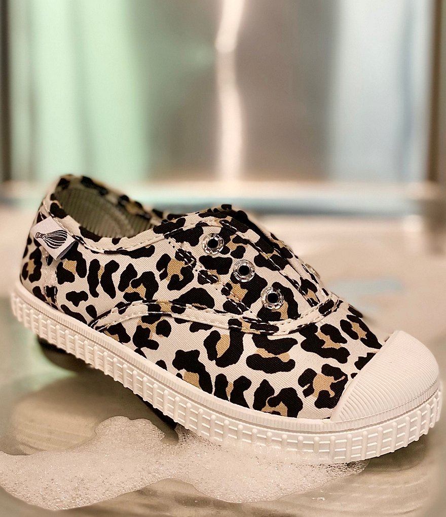 Copper Key Adventure Wear Girl's Budeee-A Washable Eyelet Leopard Print Sneakers (Toddler)