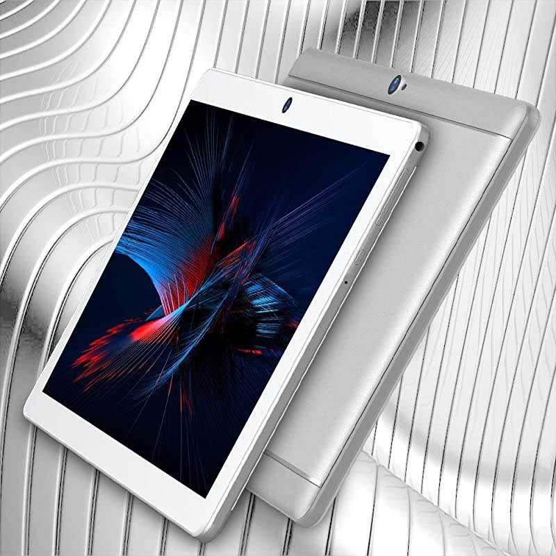 K10 Tablet, 10 inch Android Tablet with 16 GB Quad Core Processor, 1280x800 IPS HD Display, Micro HDMI, GPS, FM, 5G WiFi (Silver)