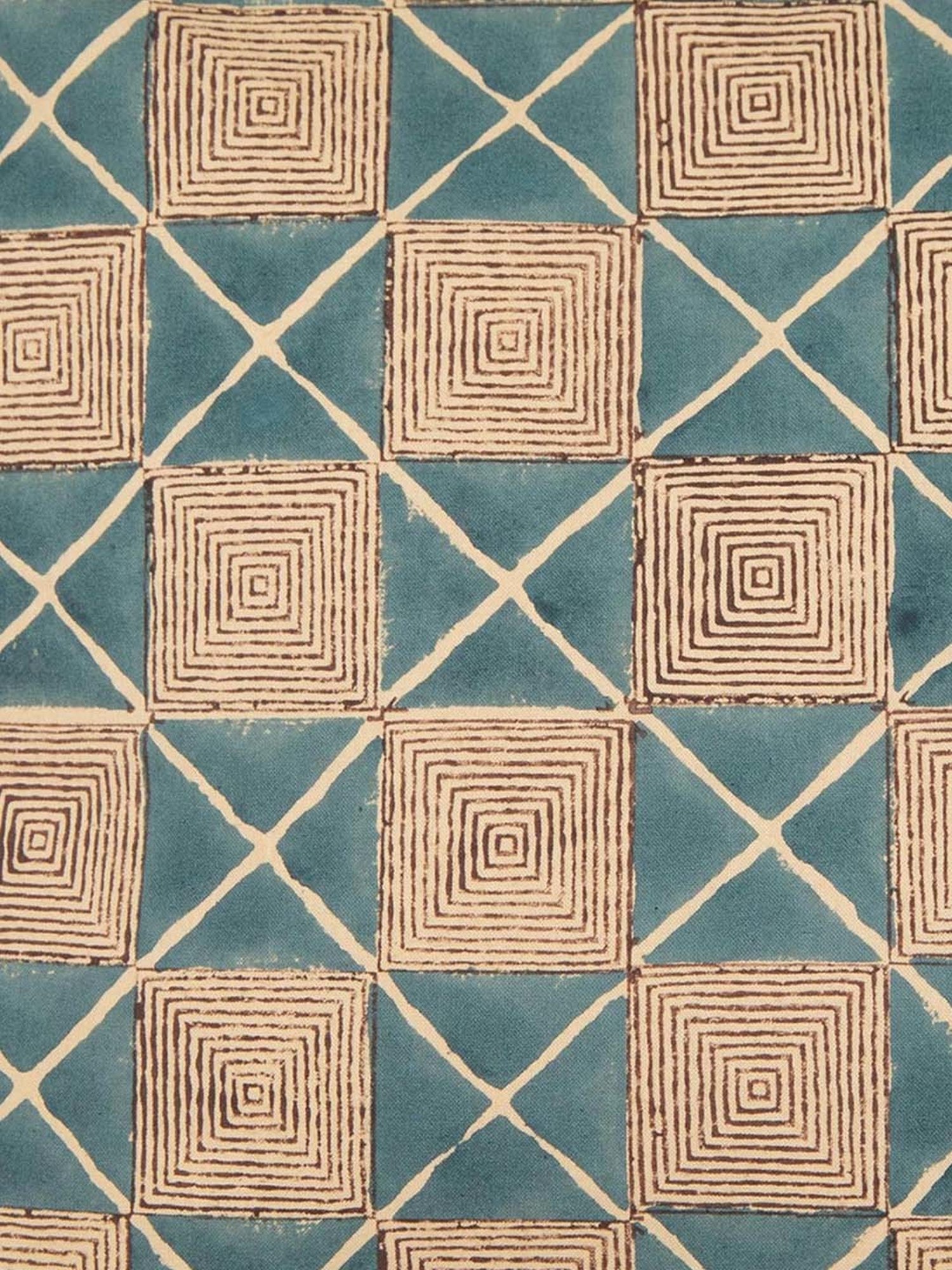 Fabindia Jaisalmer Teal Cotton Cushion Cover