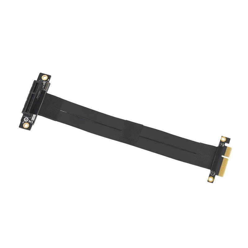 PCI-E 4X Riser Card Extender Flex Extension Cable Ribbon Adapter Converter PCI Express 4X Slot Connector Flat Cable for PC Black