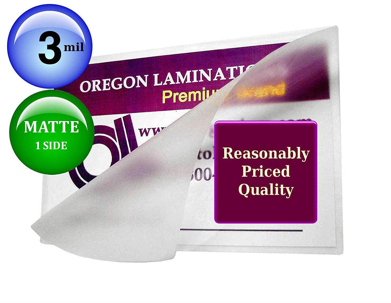 Oregon Lamination Hot Laminating Pouches Legal (pack of 100) 3 Mil 9 x 14-1/2 Matte/Gloss