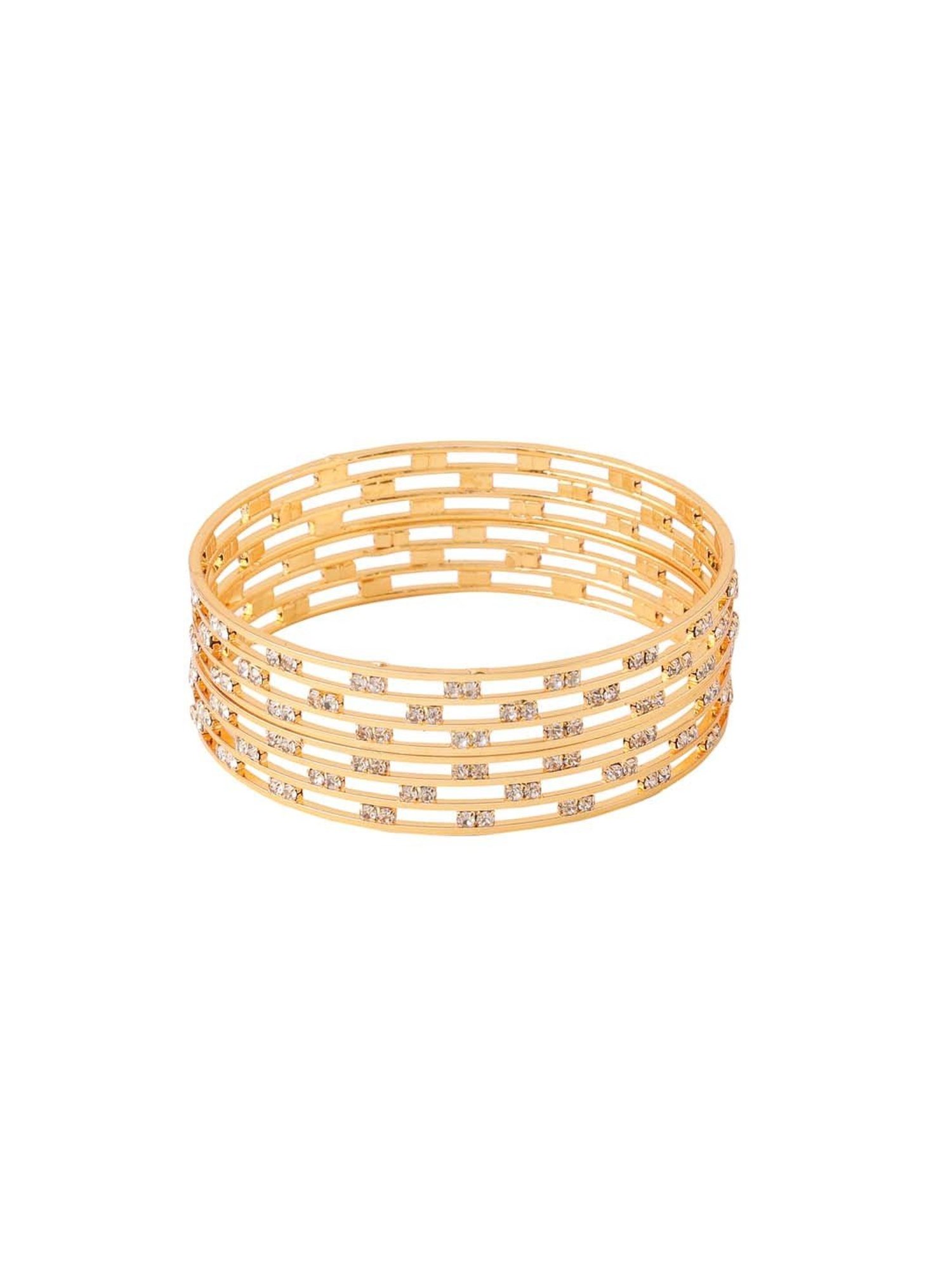 NVR Women Set Of 2 Gold-Plated Traditional Bangles