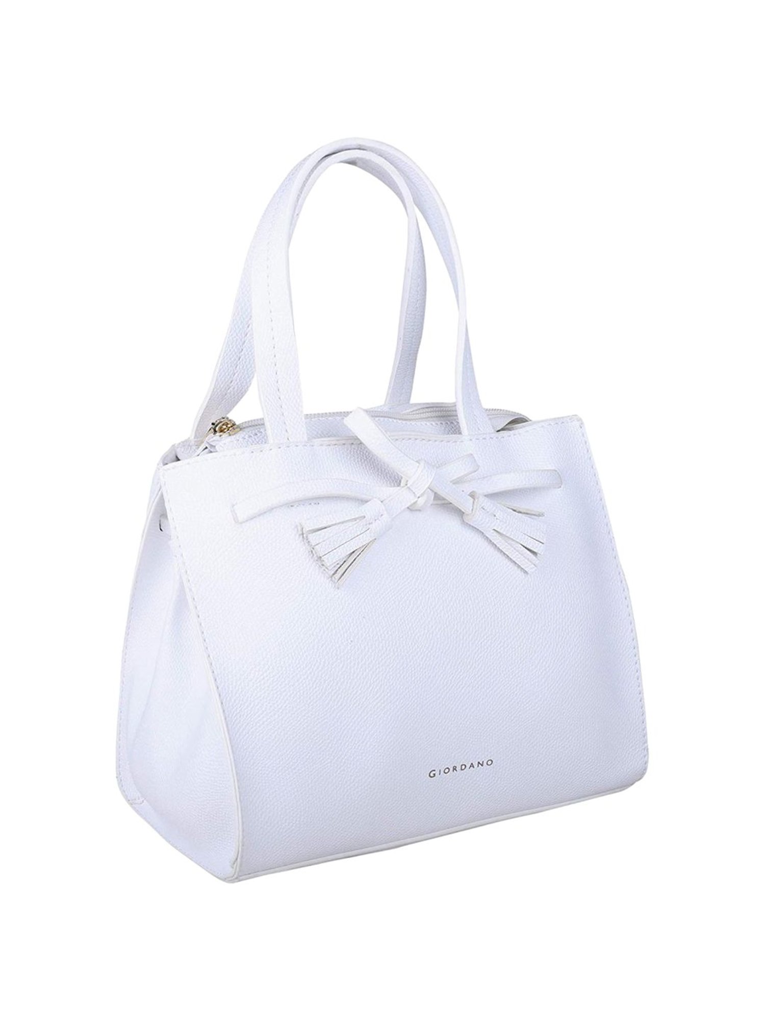 Giordano White Solid Handbag