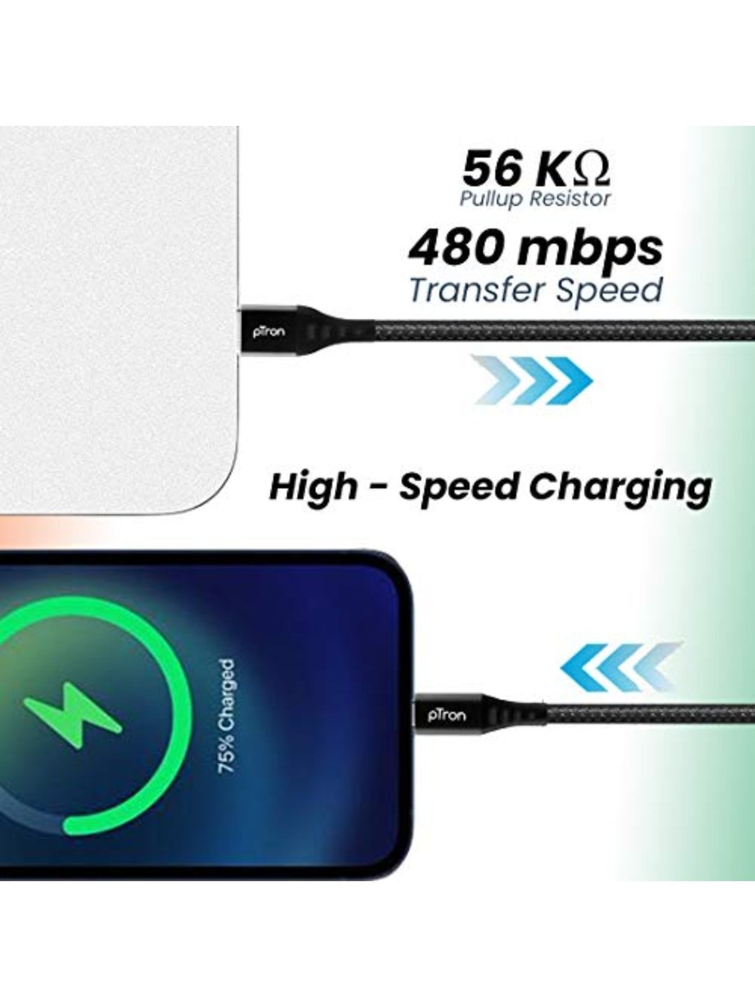 PTron Solero MB301 3A Micro USB Data & Charging Cable, 1.5 Mtr Long for Micro USB Devices (Black)