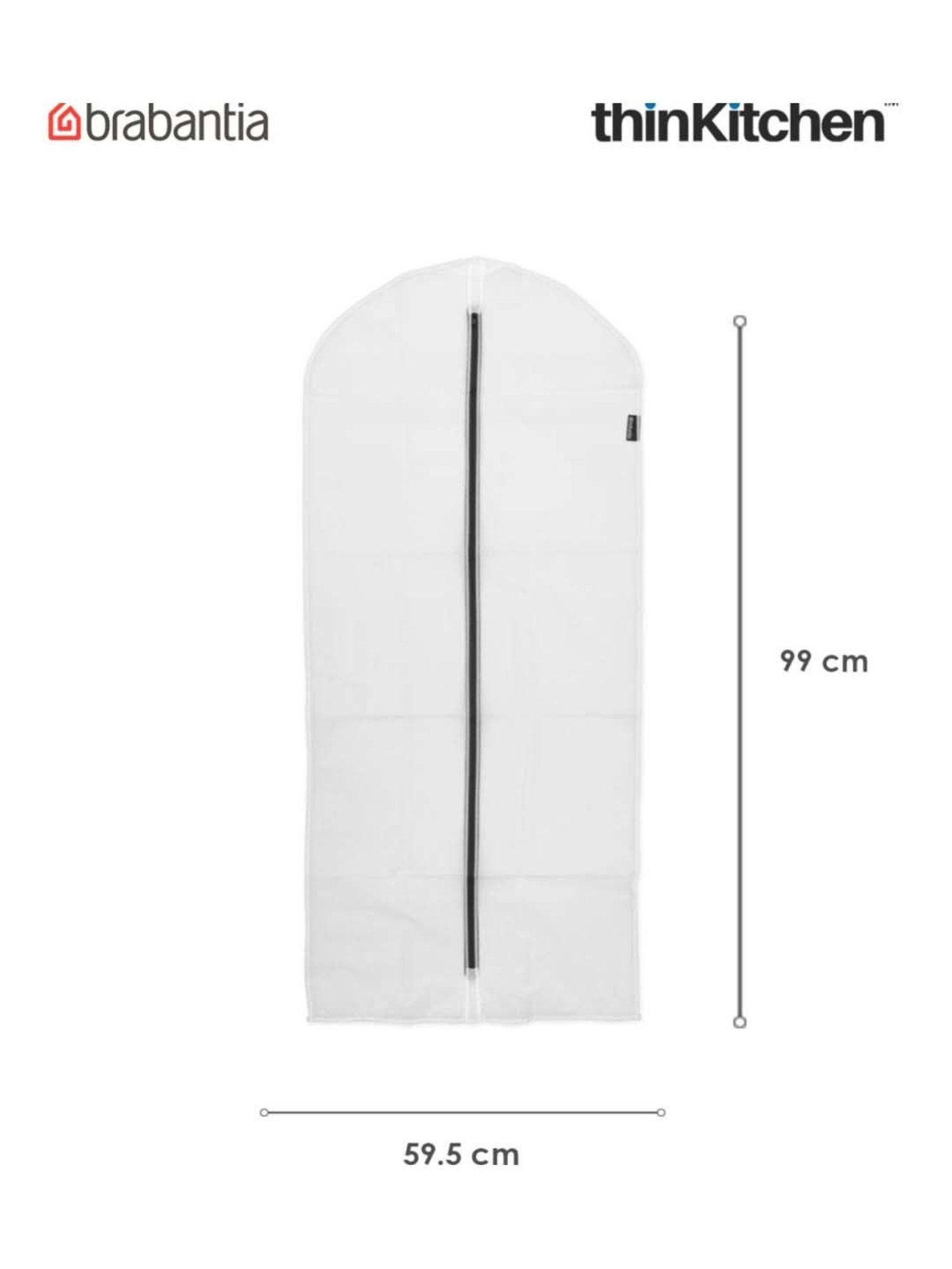 Brabantia White Plastic Protective Large Clothes Cover - Set of 2