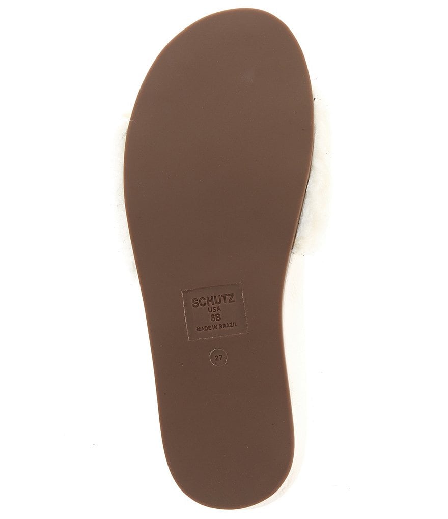 Schutz Boss Babe Faux Fur Slides