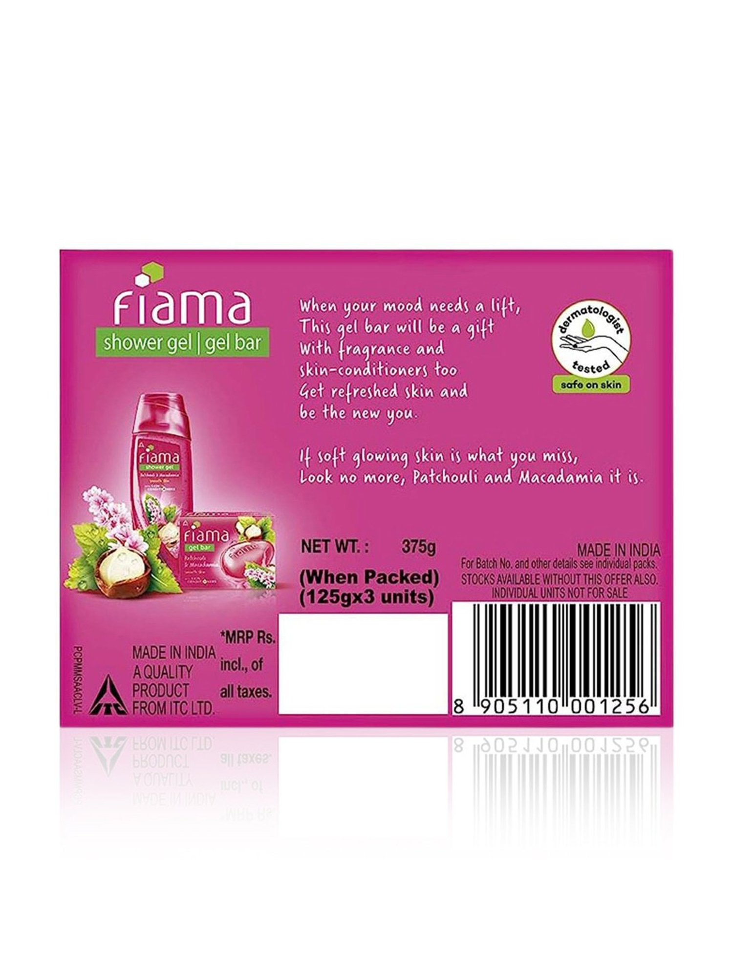 Fiama Patchouli & Macadamia Gel Bar - Pack of 3
